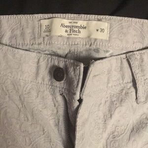 Abercrombie white patterned jeggings